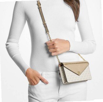 Michael Kors Jet Set Small Signature Logo Clutch Crossbody Bag